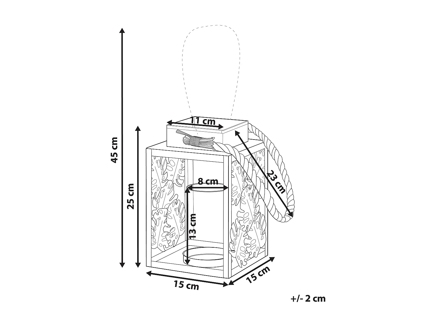 Lantaarn UNIMAK Metaal 25 cm Groen