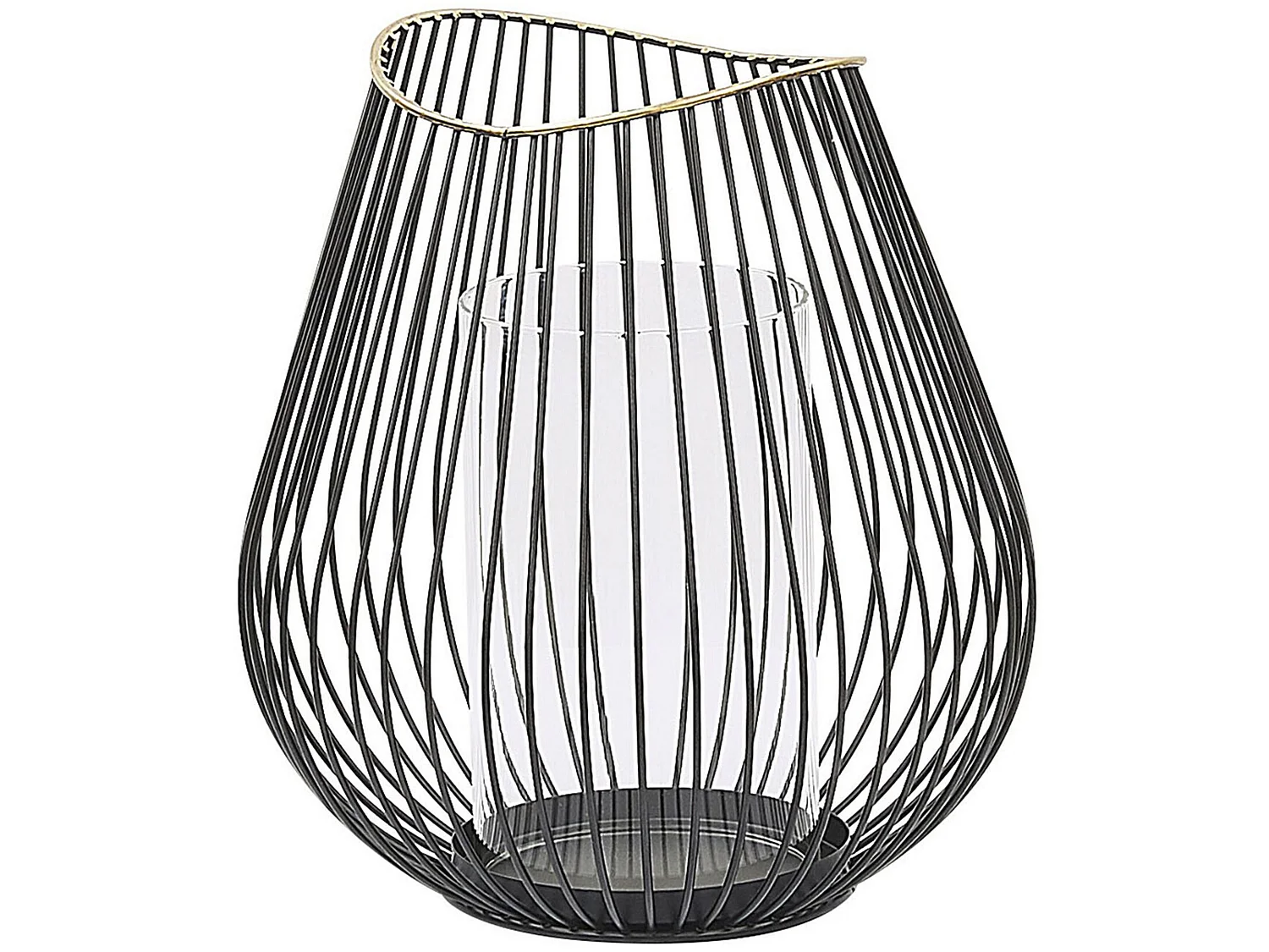 Lampion THURSTON Metal 22 cm Czarny