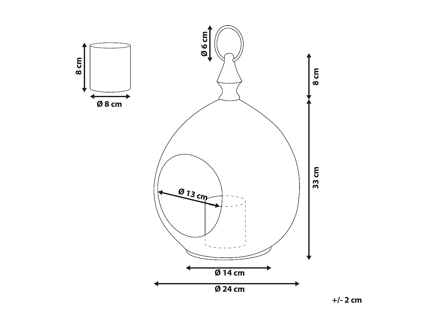 Lanterne LAESO Métal 33 cm Doré
