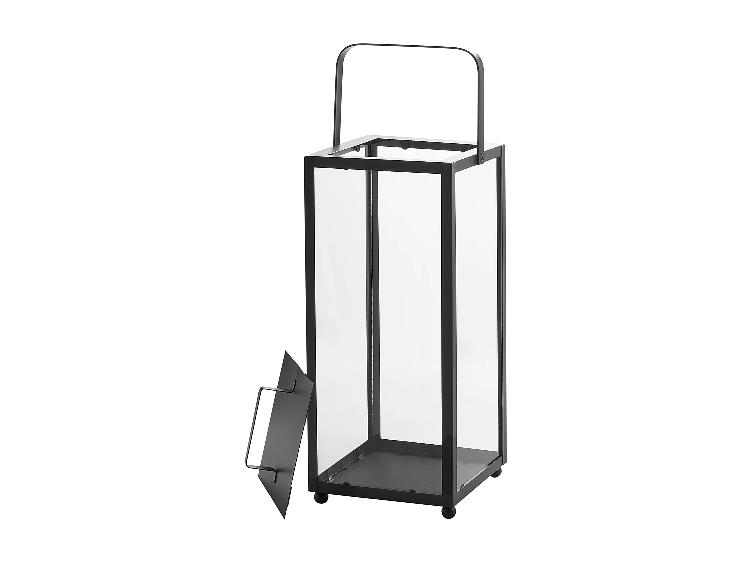 Lantaarn LEPAR Metaal 41 cm Zwart