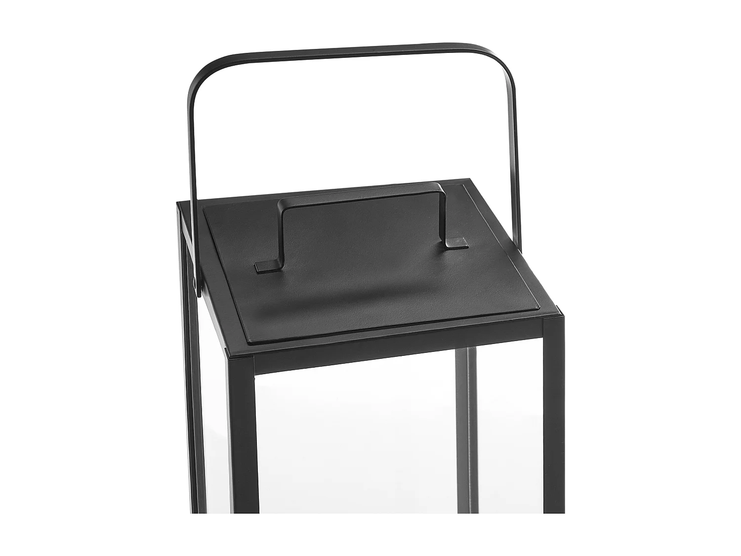 Lantaarn LEPAR Metaal 41 cm Zwart