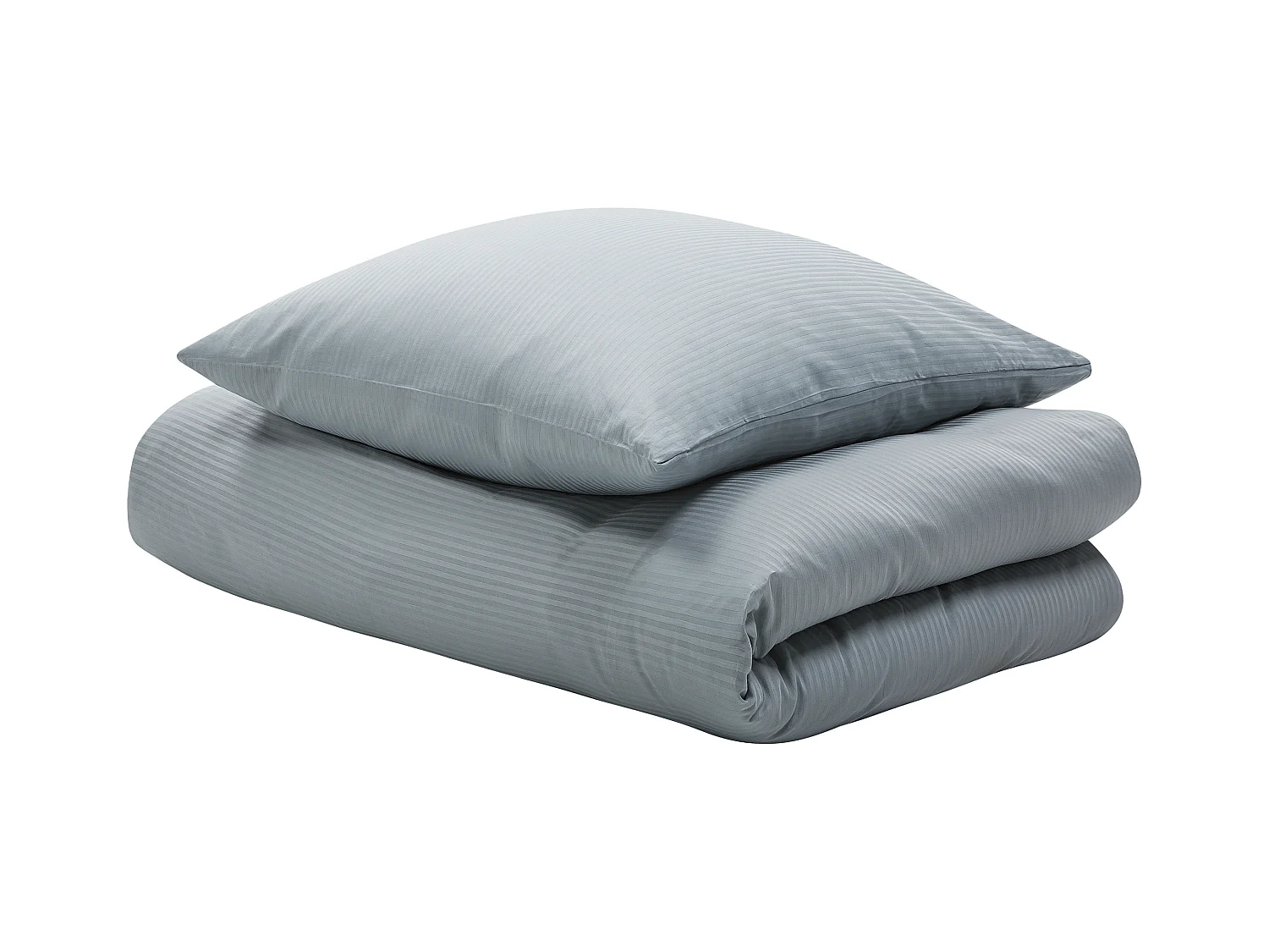 Bettwäsche Set grau 3-teilig Komfortgröße 220x240 cm mit Knöpfen Avondale