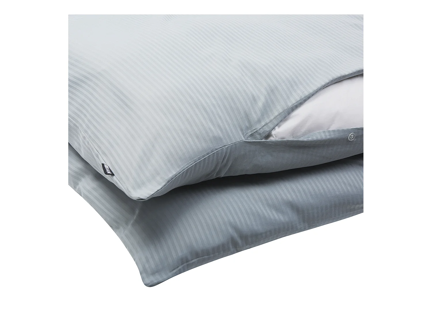 Bettwäsche Set grau 3-teilig Komfortgröße 220x240 cm mit Knöpfen Avondale