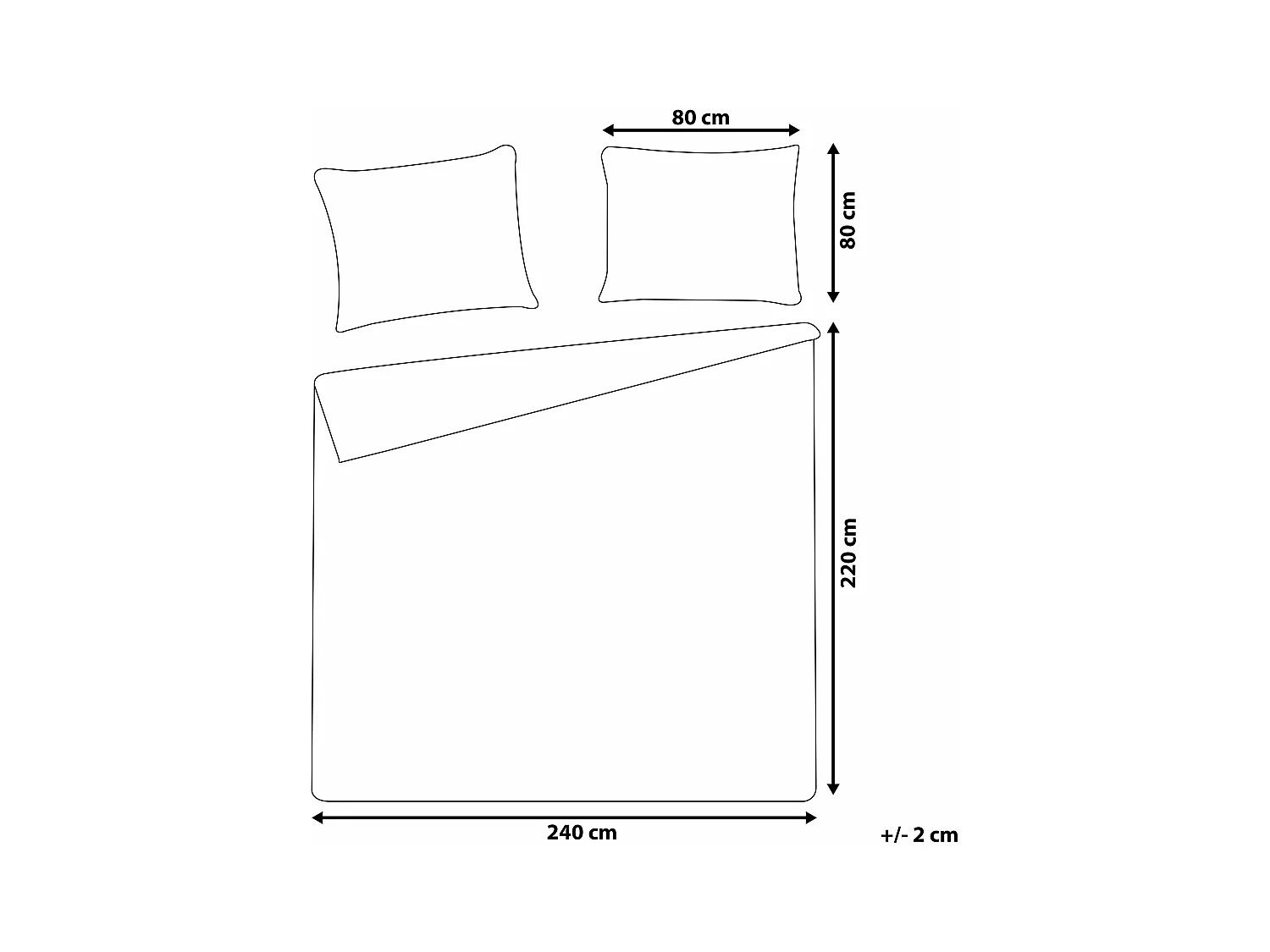 Ensemble de housses de couette AVONDALE Satin de coton 220 x 240 cm Beige