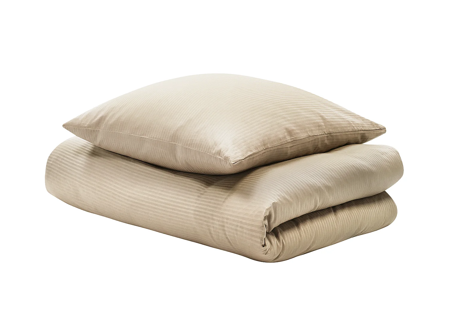 Ensemble de housses de couette AVONDALE Satin de coton 220 x 240 cm Beige