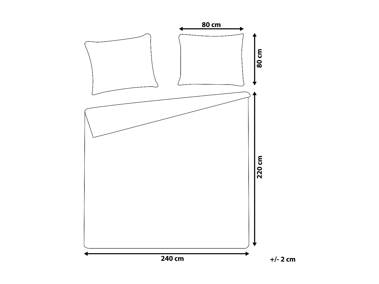 Dekbedovertrekset AVONDALE Satijn katoen 220 x 240 cm Beige