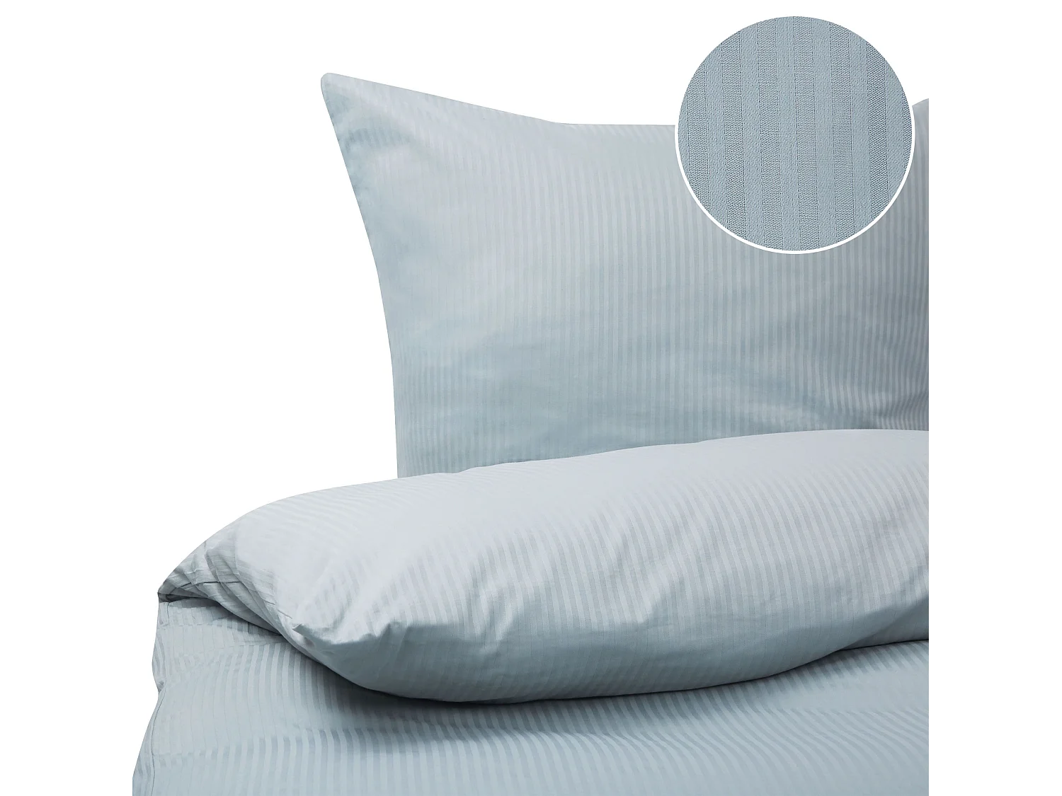 Set Copripiumino AVONDALE Raso di Cotone 200 x 220 cm Grigio