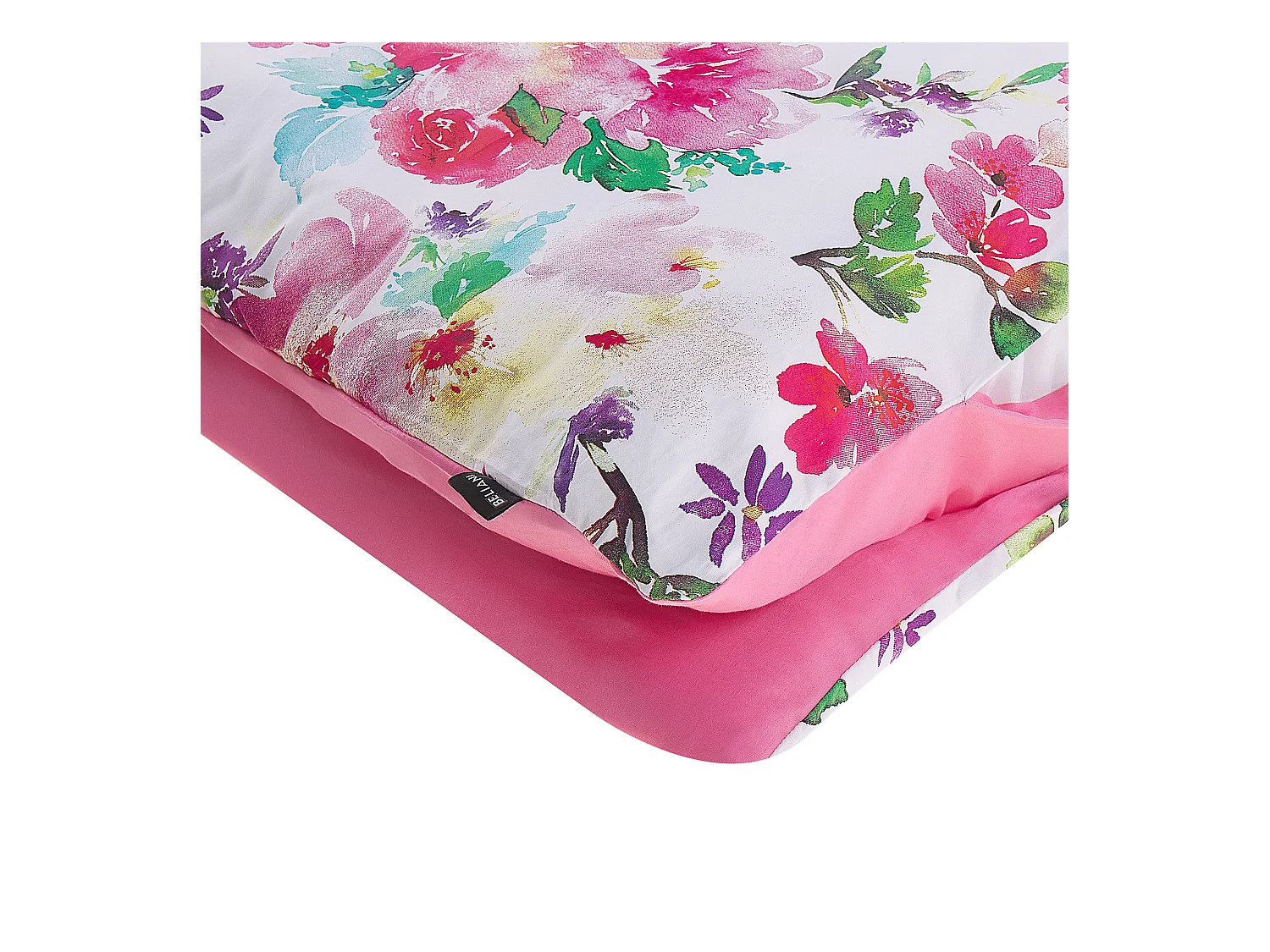 Set Copripiumino LARYNHILL Raso di Cotone 155 x 220 cm Rosa