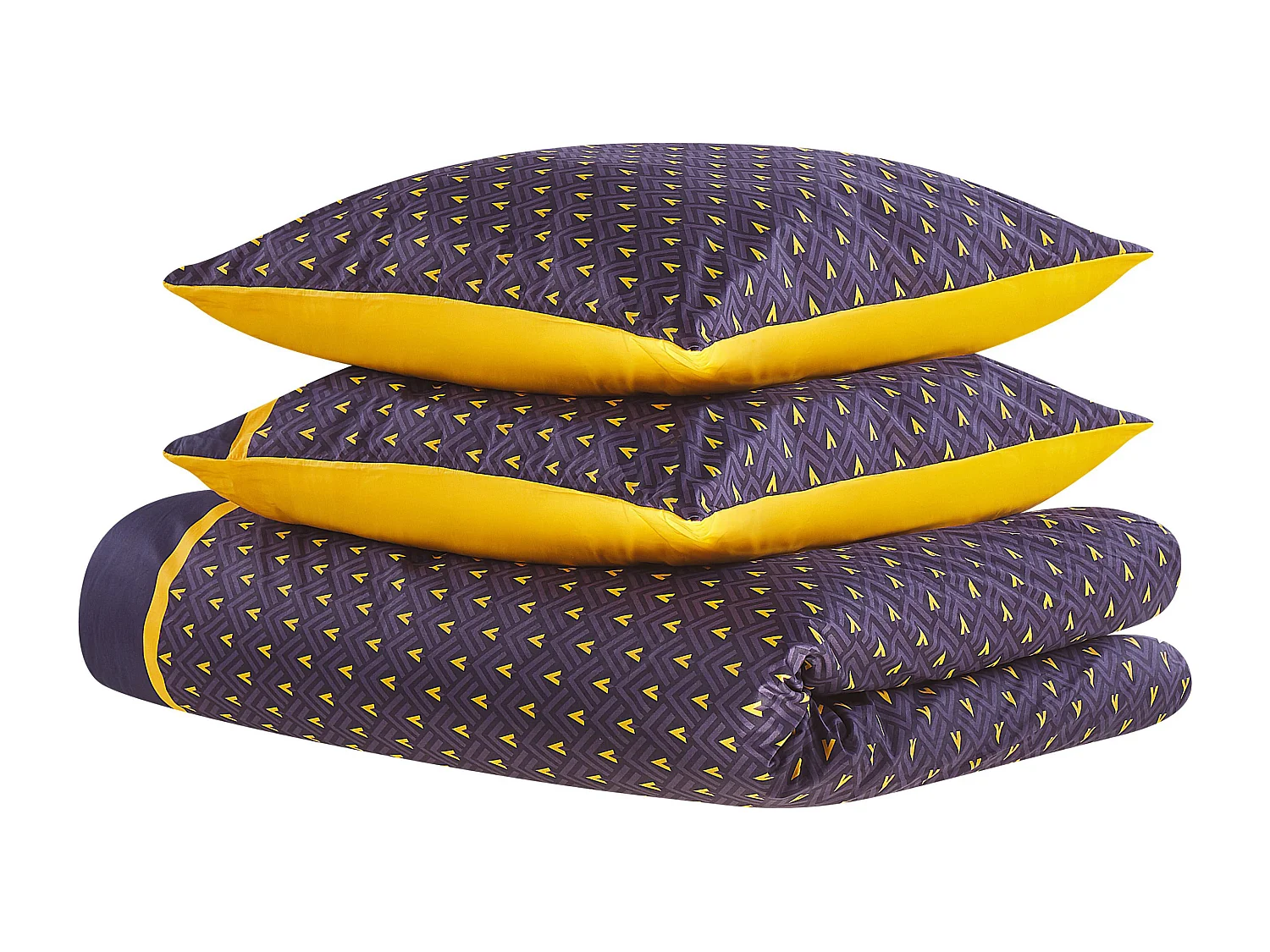 Conjunto de capas de edredão WALLINGFORD Cetim de algodão 155 x 220 cm Azul