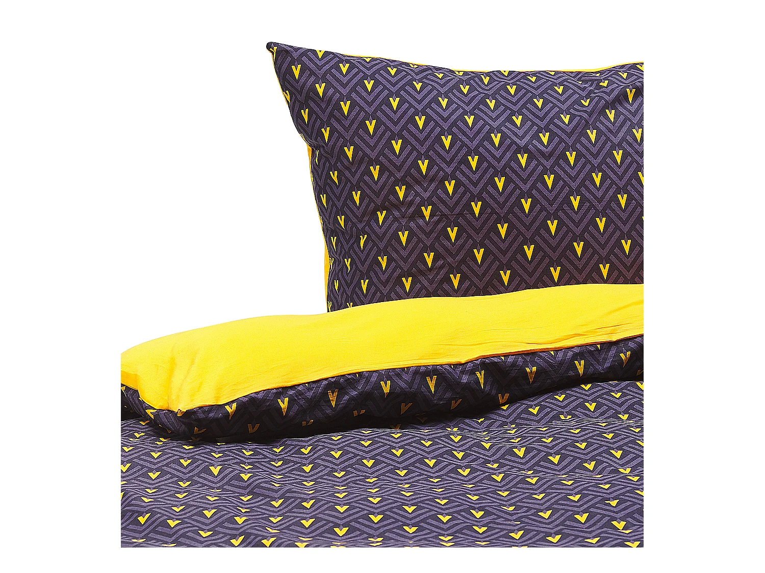 Set Copripiumino WALLINGFORD Raso di Cotone 155 x 220 cm Blu