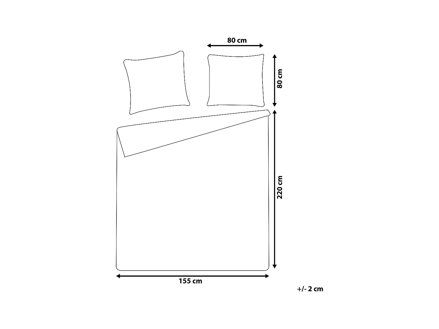 Conjunto de fundas de edredón WALLINGFORD Satén de algodón 155 x 220 cm Azul