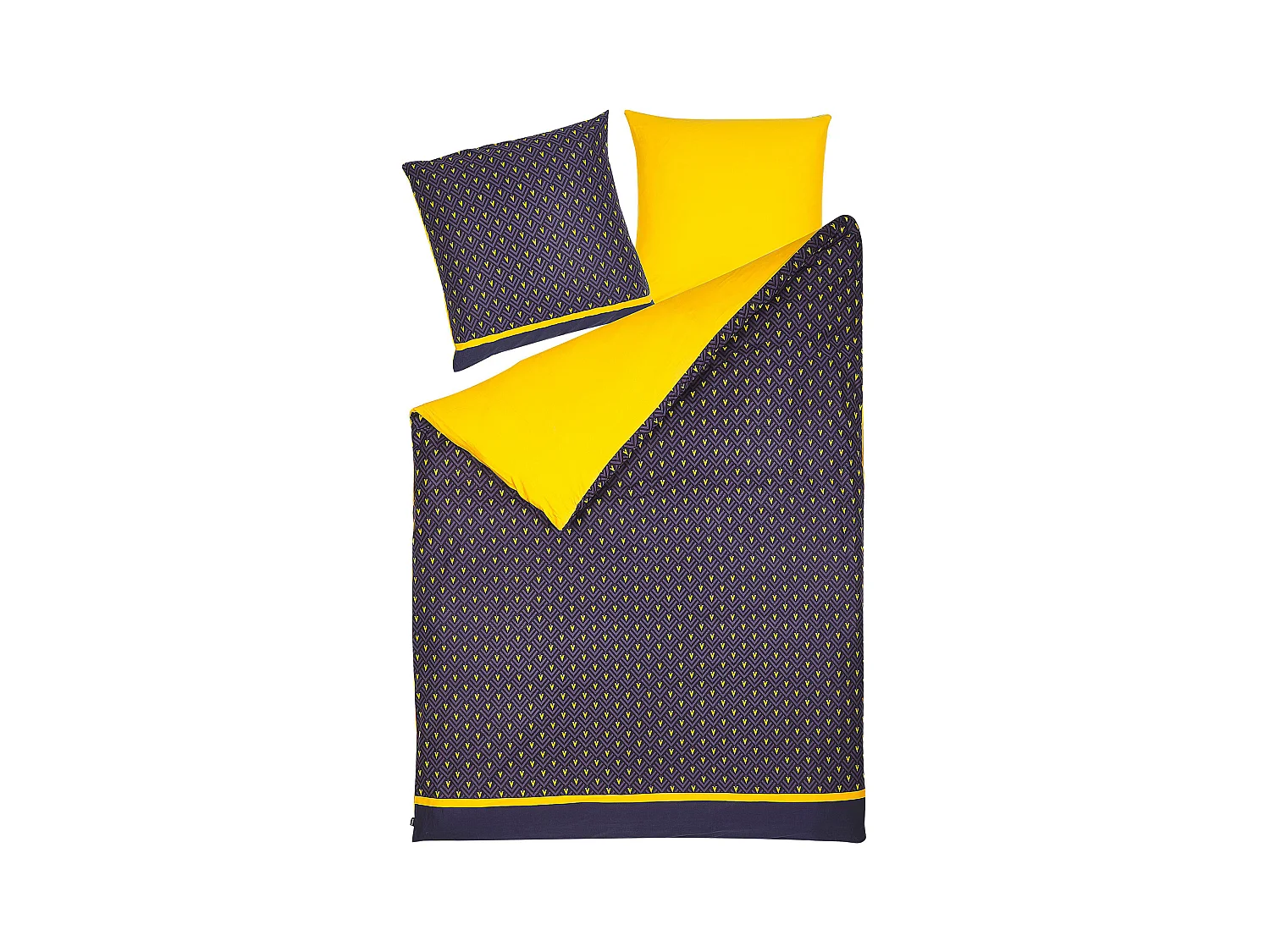 Conjunto de fundas de edredón WALLINGFORD Satén de algodón 155 x 220 cm Azul