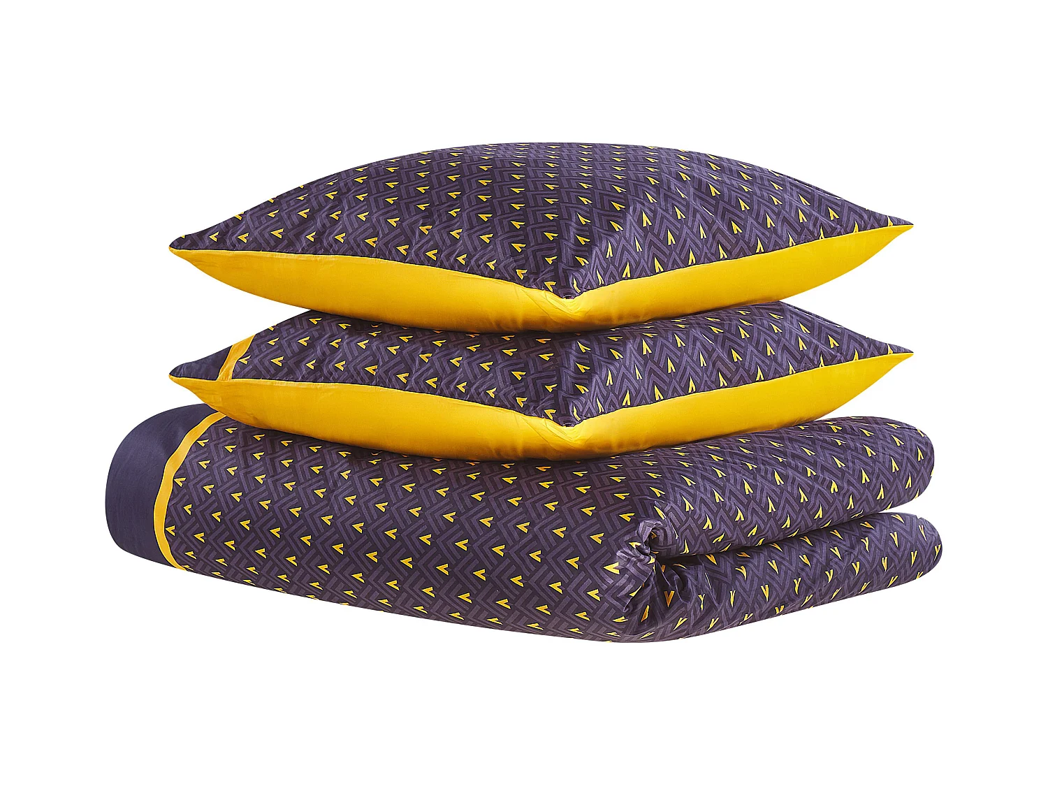 Conjunto de fundas de edredón WALLINGFORD Satén de algodón 155 x 220 cm Azul