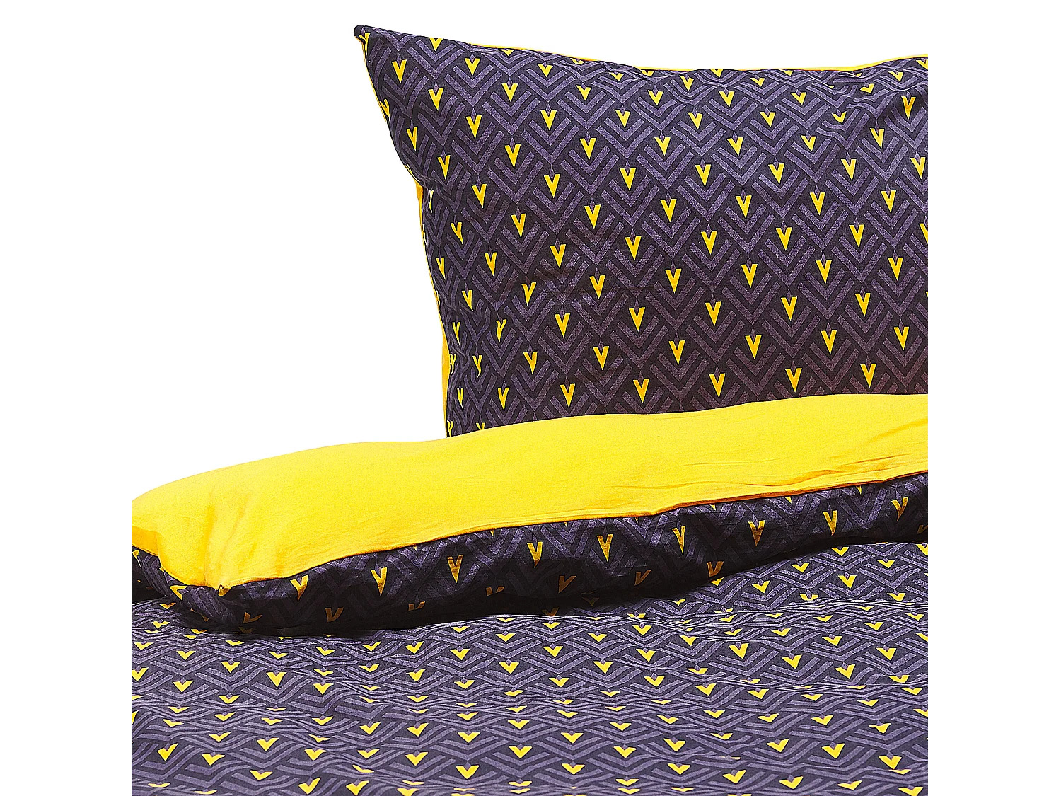 Conjunto de capas de edredão WALLINGFORD Cetim de algodão 155 x 220 cm Azul