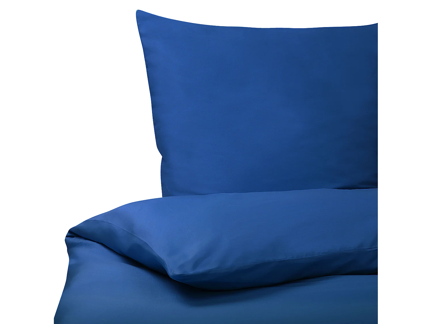 Bettwäsche Set blau 2-teilig Standardgröße 135x200 cm mit Knöpfen Harmonridge