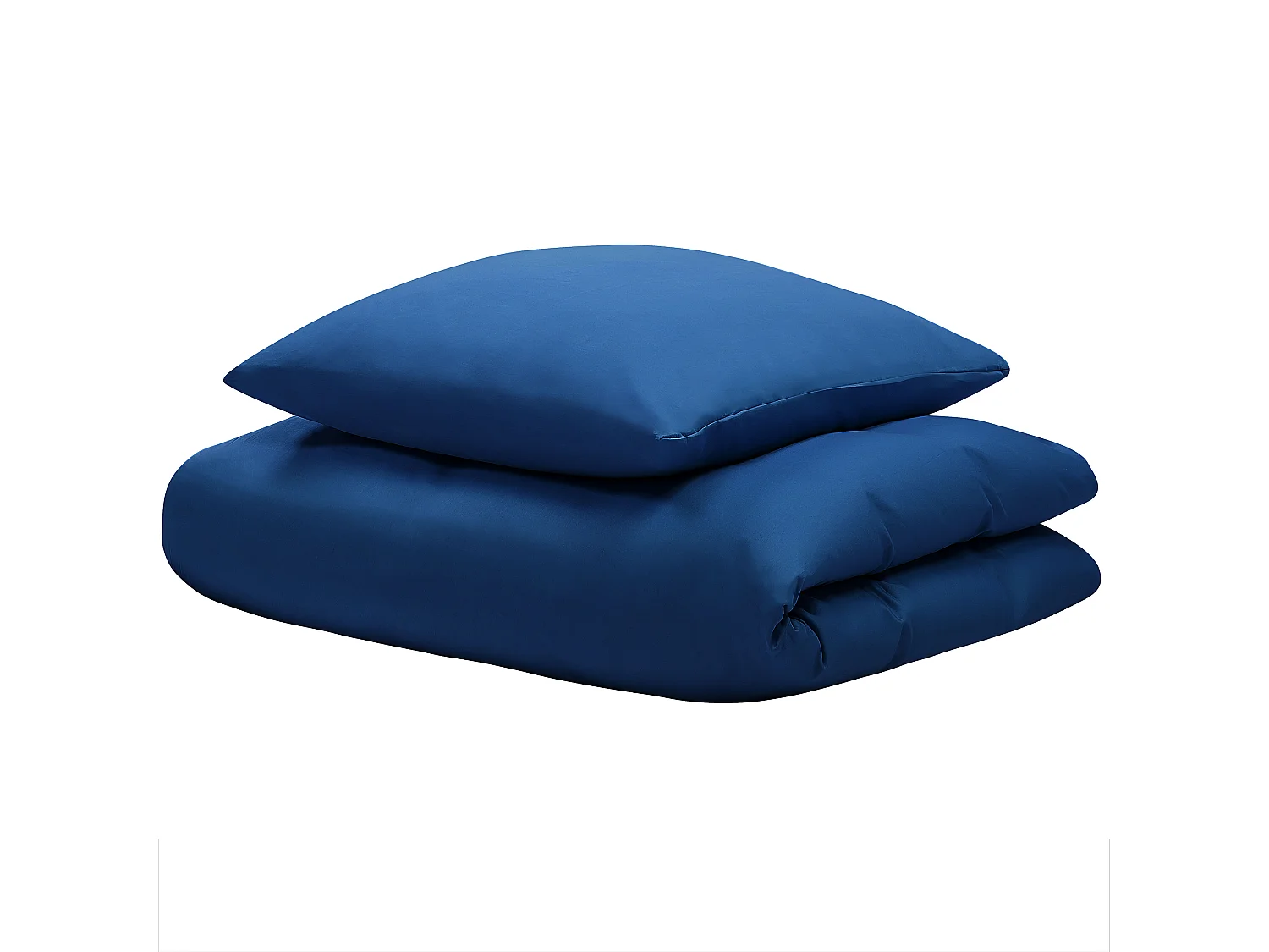 Bettwäsche Set blau 2-teilig Standardgröße 135x200 cm mit Knöpfen Harmonridge