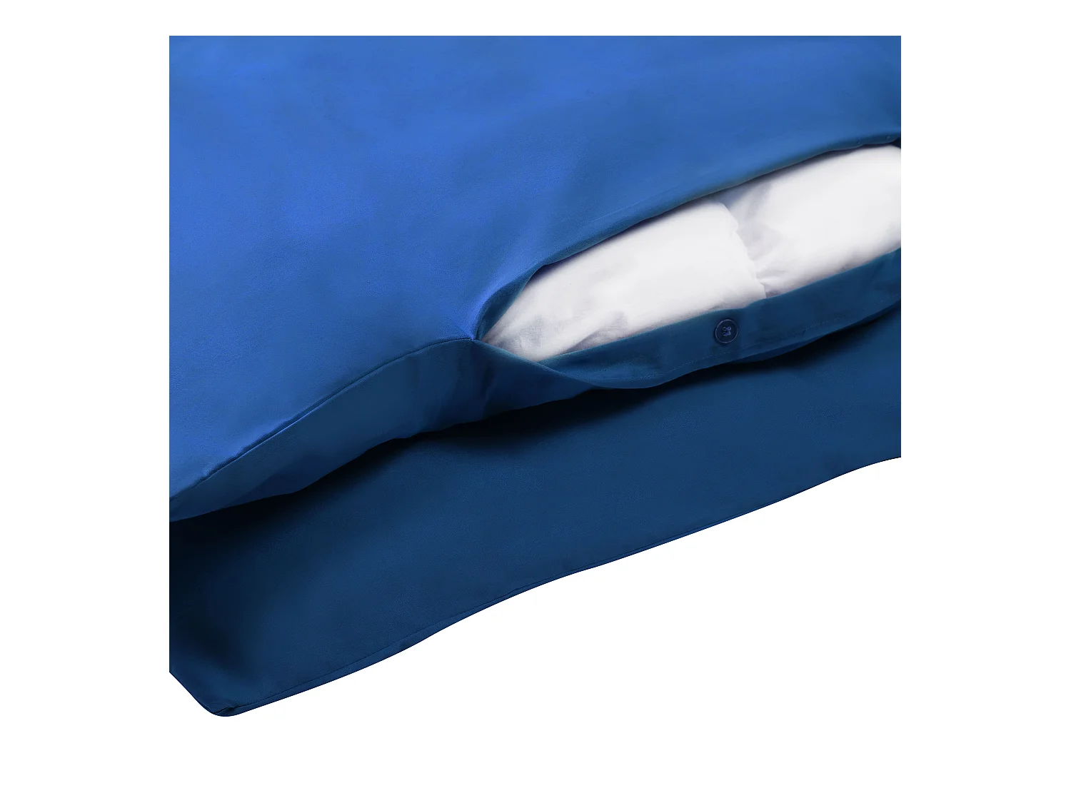 Conjunto de fundas de edredón HARMONRIDGE Satén de algodón 135 x 200 cm Azul oscuro