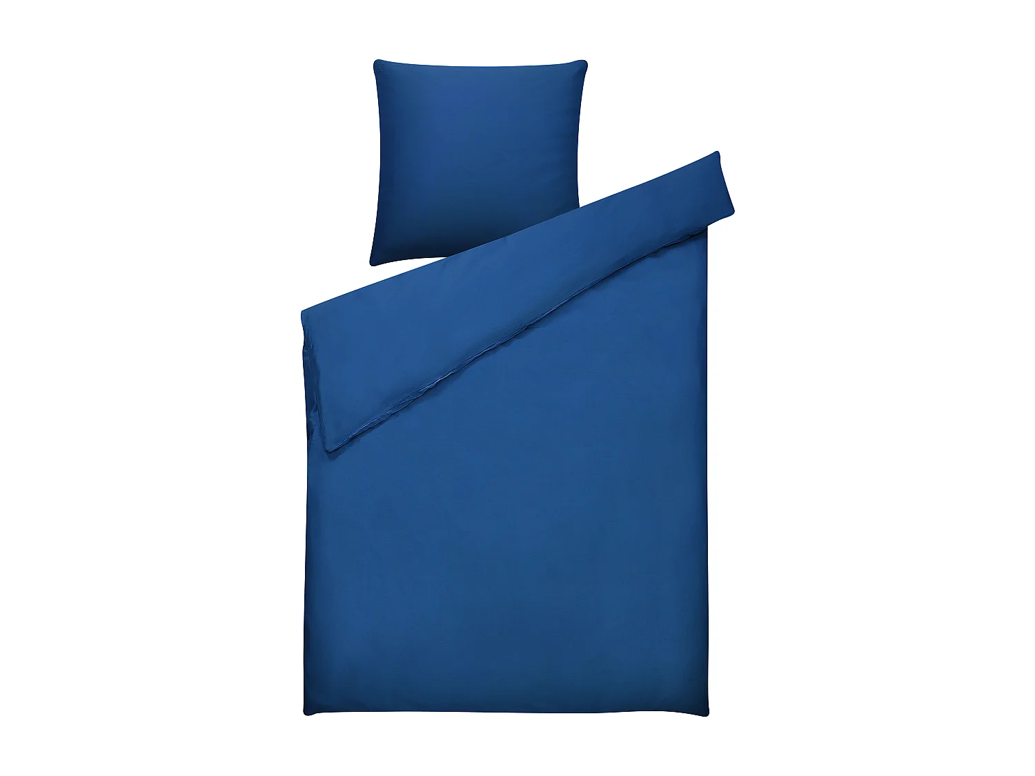 Ensemble de housses de couette HARMONRIDGE Satin de coton 135 x 200 cm Bleu foncé