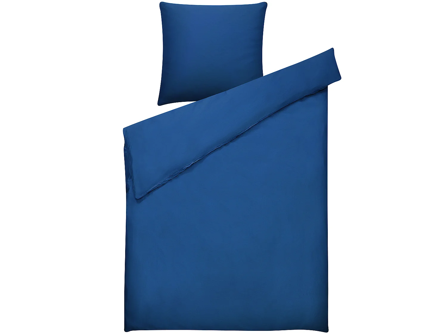 Duvet Cover Set HARMONRIDGE Sateen Cotton 135 x 200 cm Dark Blue