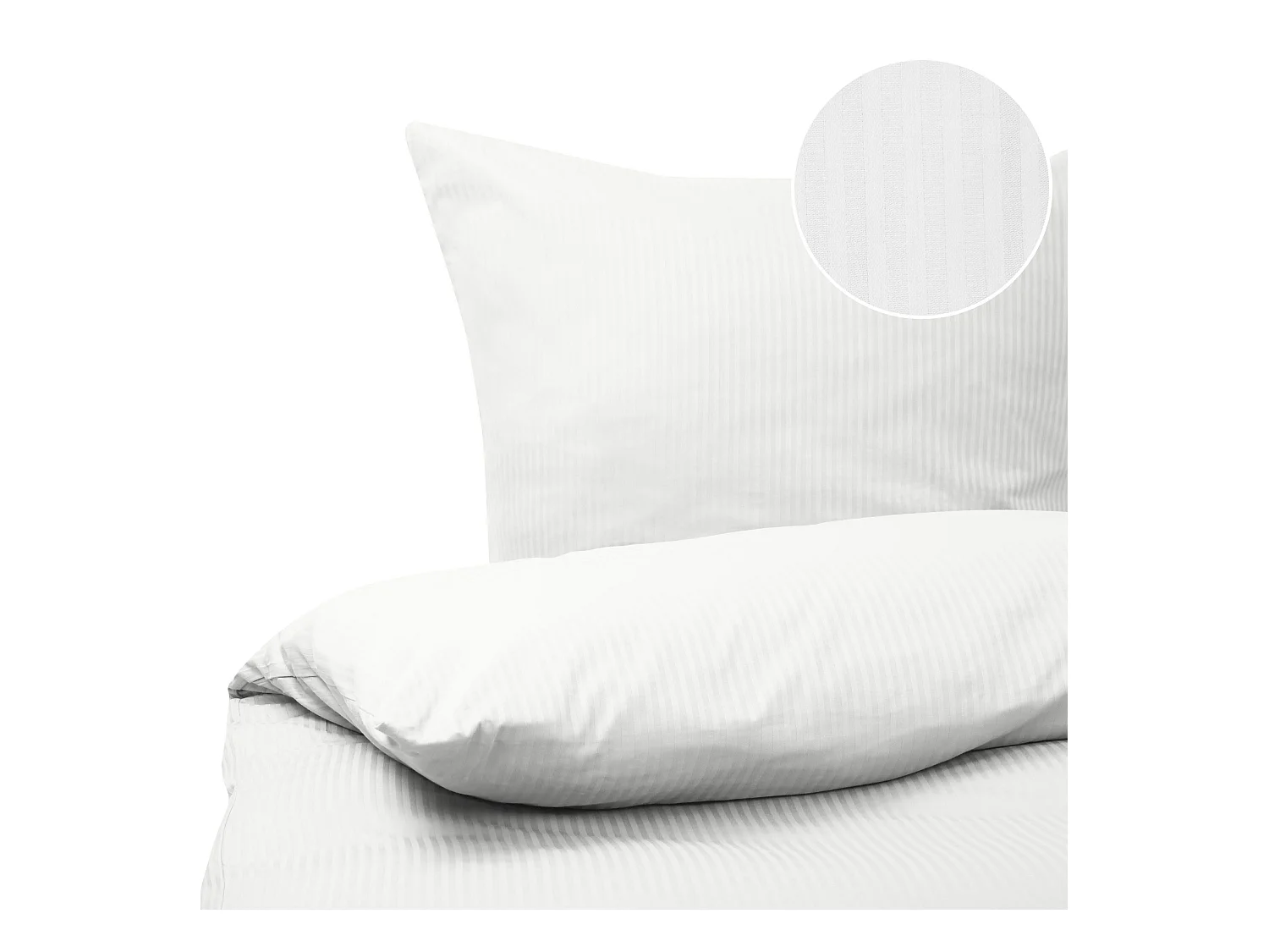 Bettwäsche Set weiß 2-teilig Standardgröße 135x200 cm mit Knöpfen Avondale