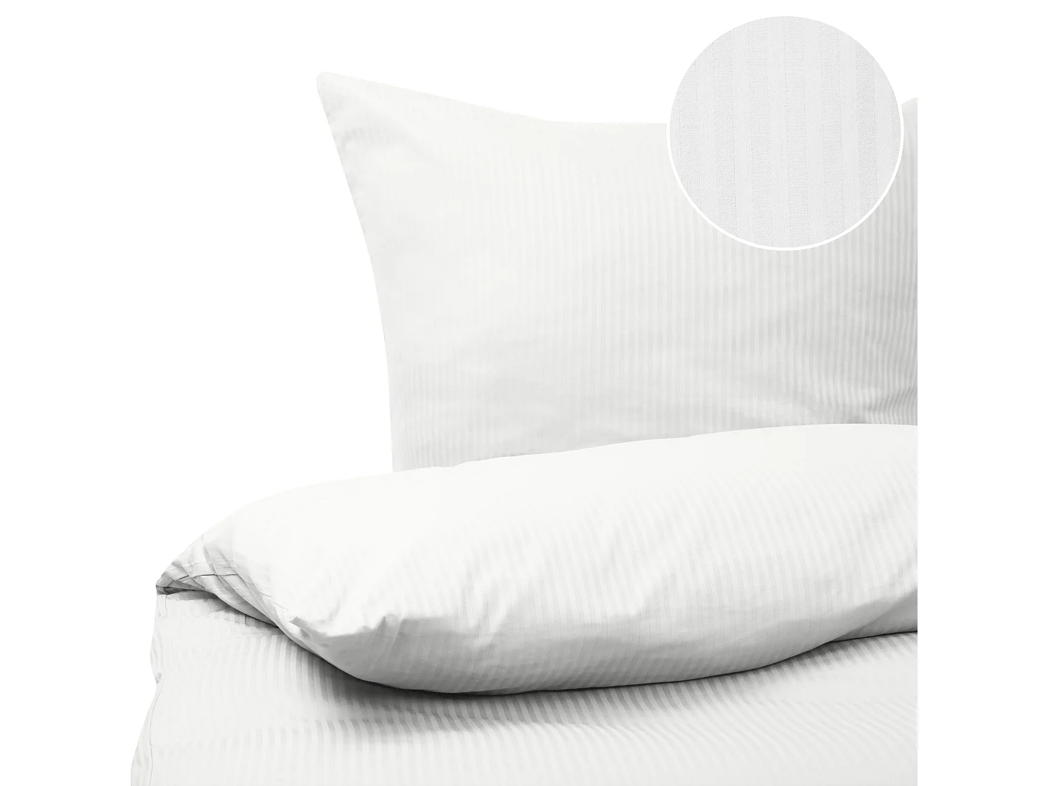 Ensemble de housses de couette AVONDALE Satin de coton 135 x 200 cm Blanc