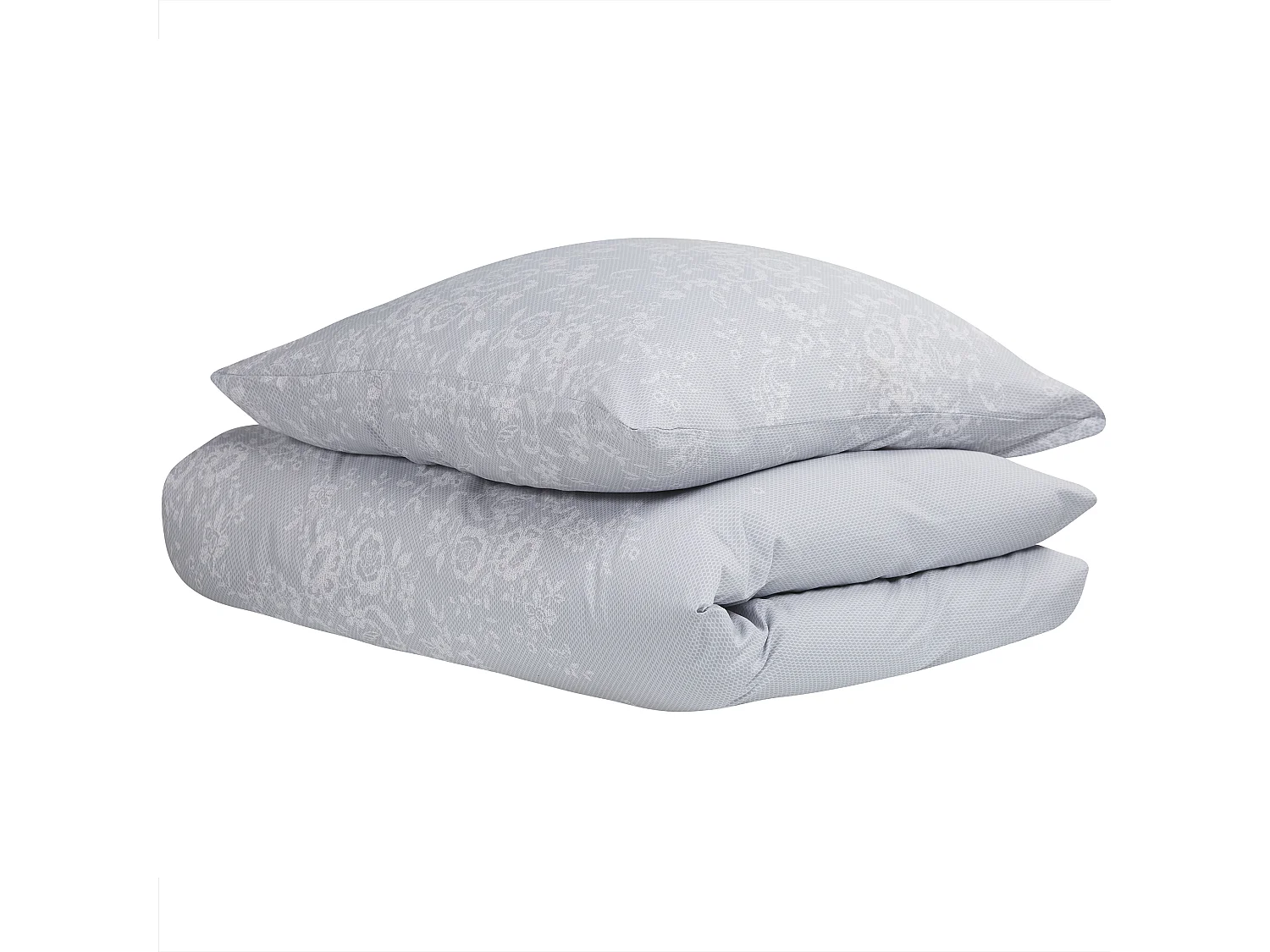 Ensemble de housses de couette MORNINGSIDE Satin de coton 135 x 200 cm Gris