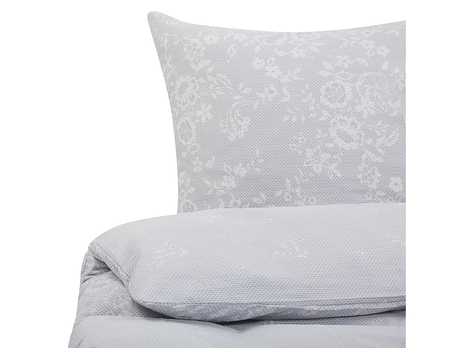 Bettwäsche-Set MORNINGSIDE Baumwollsatin 135 x 200 cm Grau