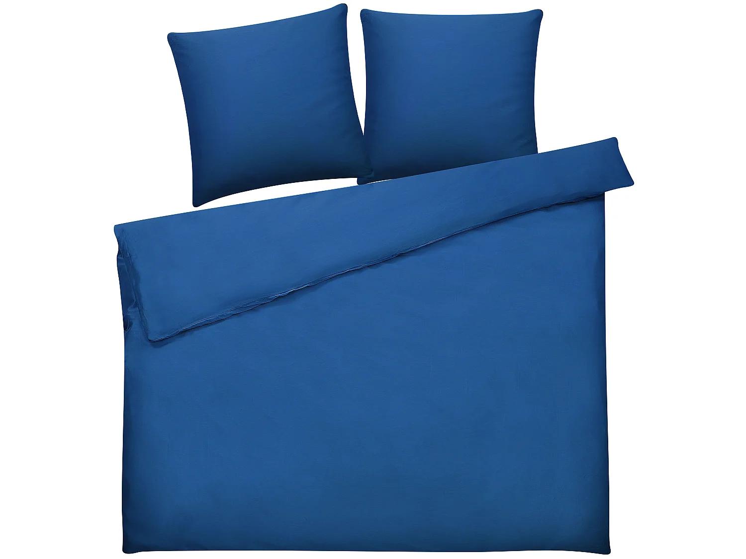 Duvet Cover Set HARMONRIDGE Sateen Cotton 220 x 240 cm Dark Blue