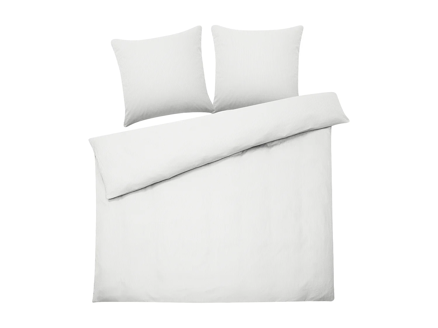 Set Copripiumino AVONDALE Raso di Cotone 220 x 240 cm Bianco