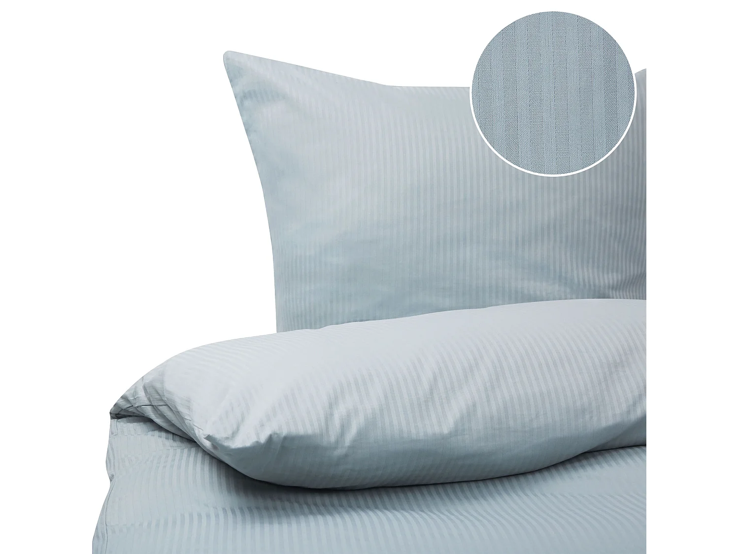 Bettwäsche Set grau 3-teilig Komfortgröße 155x220 cm mit Knöpfen Avondale