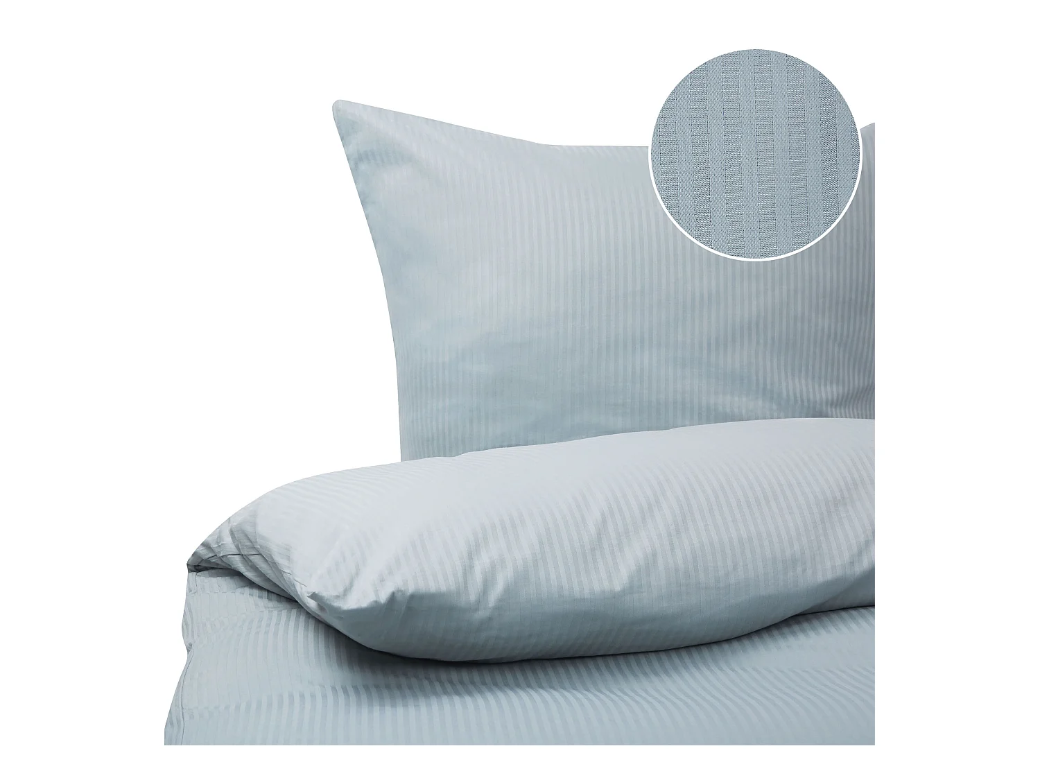 Ensemble de housses de couette AVONDALE Satin de coton 155 x 220 cm Gris