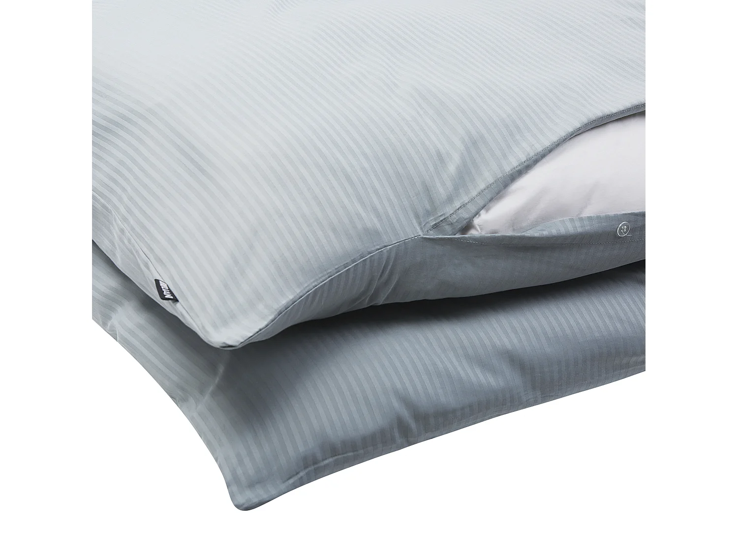 Ensemble de housses de couette AVONDALE Satin de coton 155 x 220 cm Gris