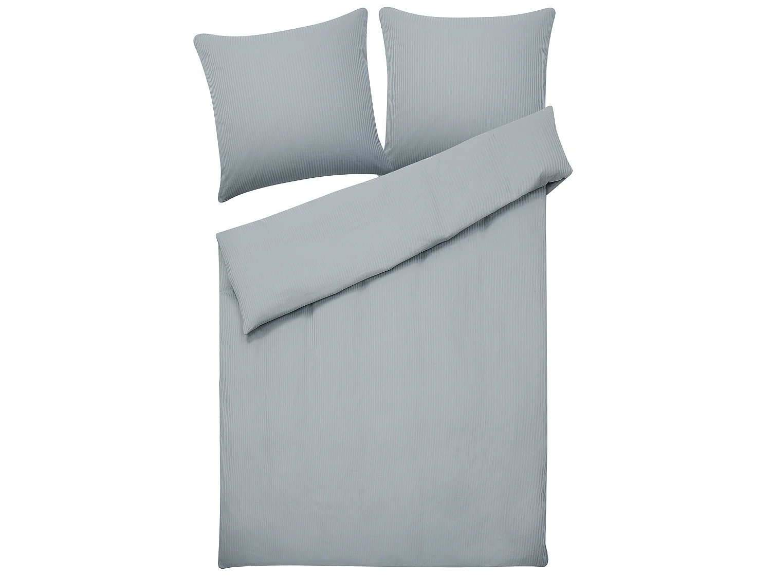 Bettwäsche-Set AVONDALE Baumwollsatin 155 x 220 cm Grau