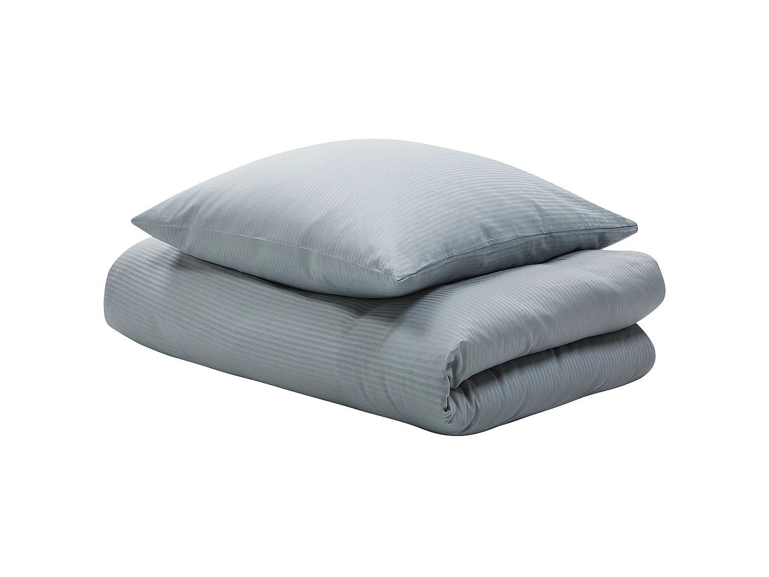 Bettwäsche-Set AVONDALE Baumwollsatin 155 x 220 cm Grau