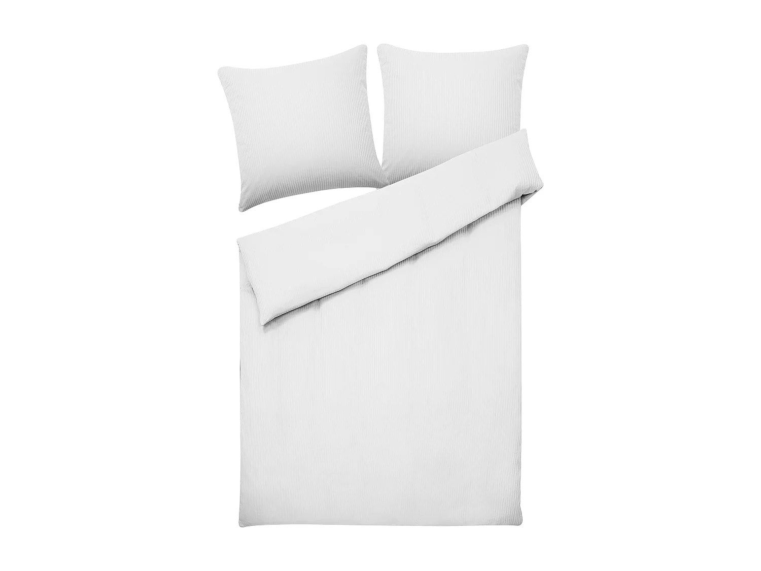 Bettwäsche Set weiß 3-teilig Komfortgröße 155x220 cm mit Knöpfen Avondale