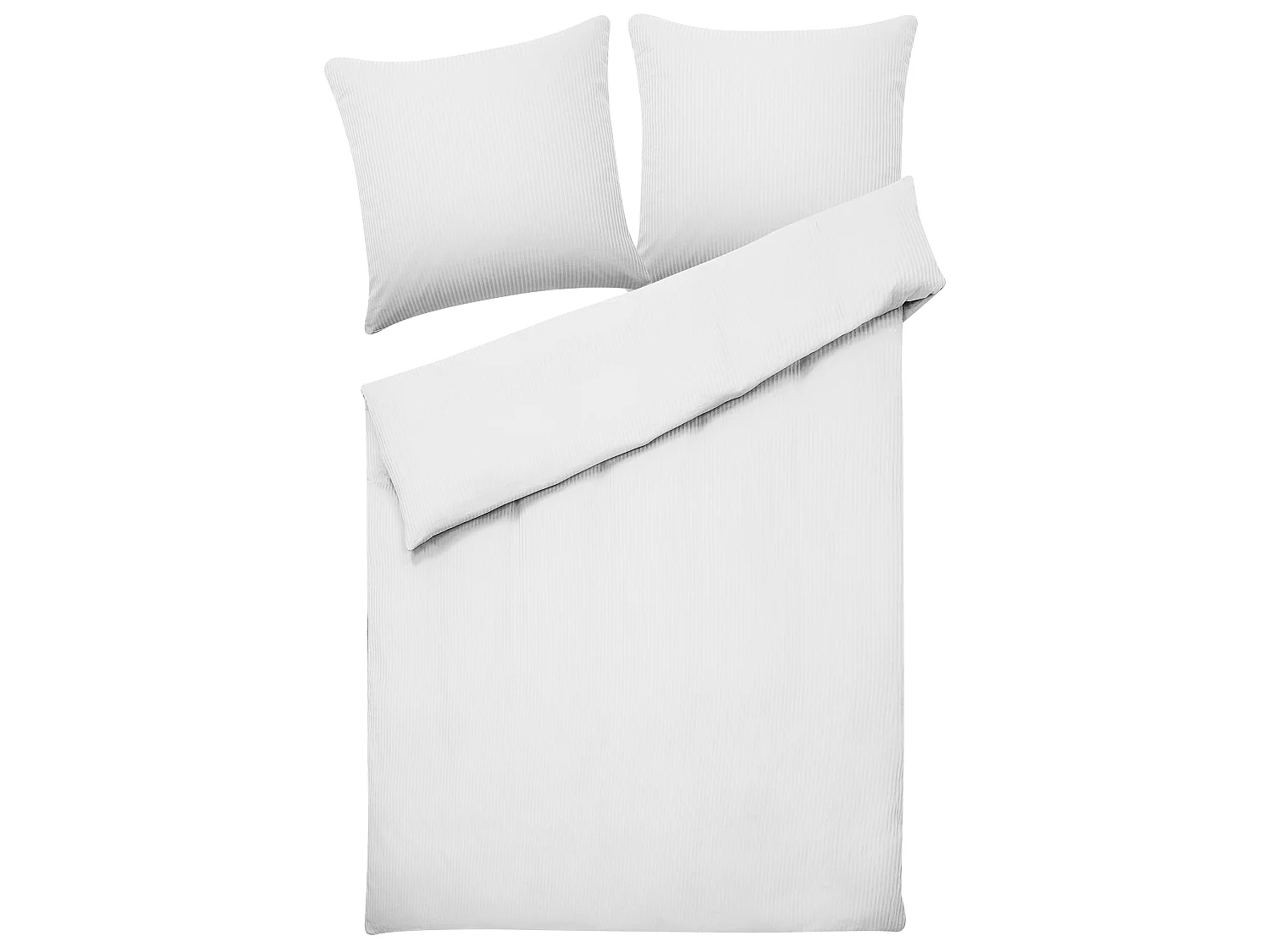 Duvet Cover Set AVONDALE Sateen Cotton 155 x 220 cm White