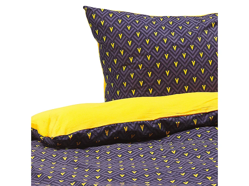 Bettwäsche-Set WALLINGFORD Baumwollsatin 135 x 200 cm Blau