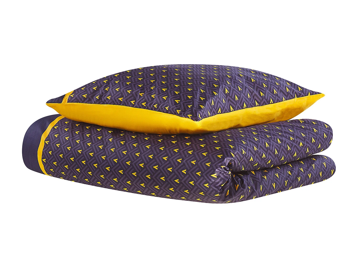 Bettwäsche-Set WALLINGFORD Baumwollsatin 135 x 200 cm Blau