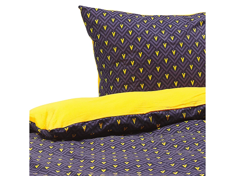 Ensemble de housses de couette WALLINGFORD Satin de coton 135 x 200 cm Bleu