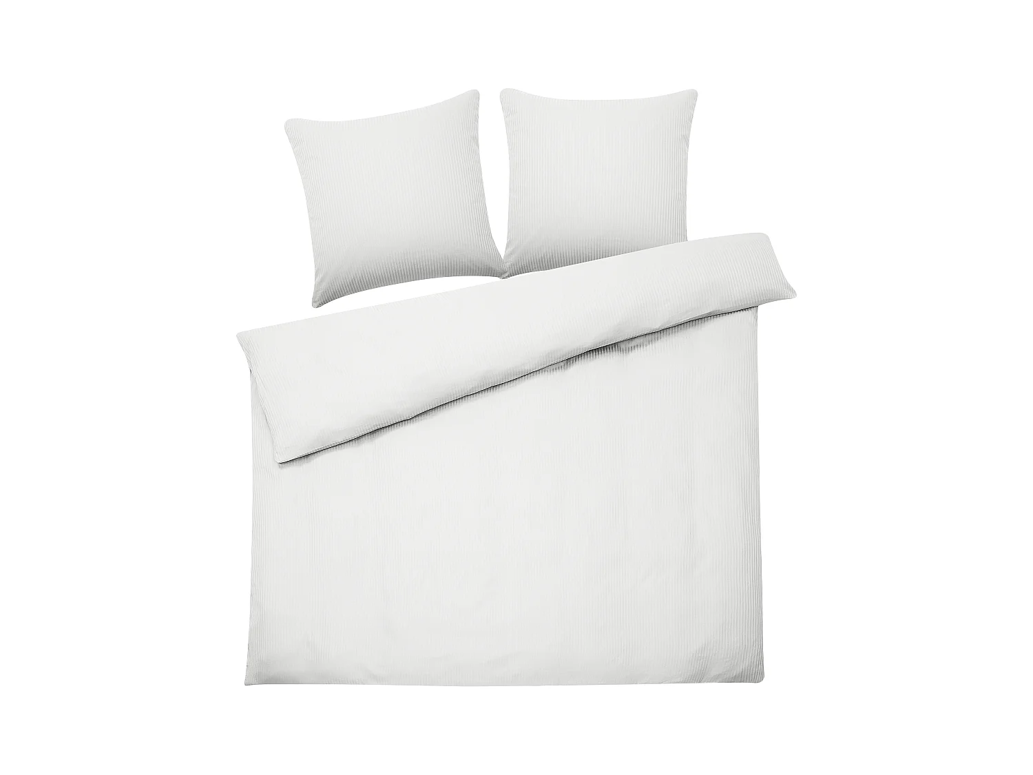 Bettwäsche-Set AVONDALE Baumwollsatin 200 x 220 cm Weiss