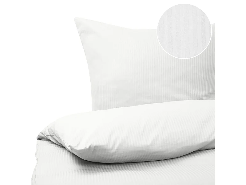 Set Copripiumino AVONDALE Raso di Cotone 200 x 220 cm Bianco