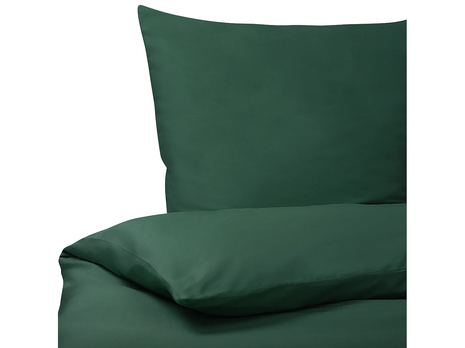 Ensemble de housses de couette Unicolore HARMONRIDGE 155x220 cm Satin de coton Vert foncé