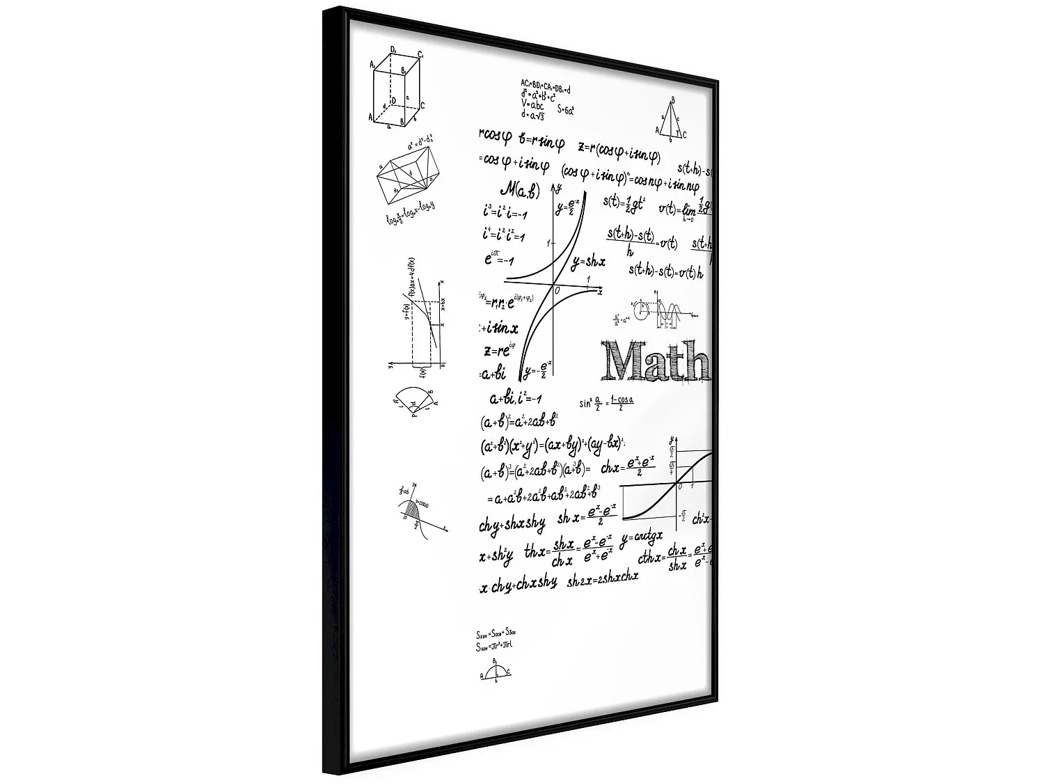 Tableau cadre Formules mathématiques - 40 x 60 cm