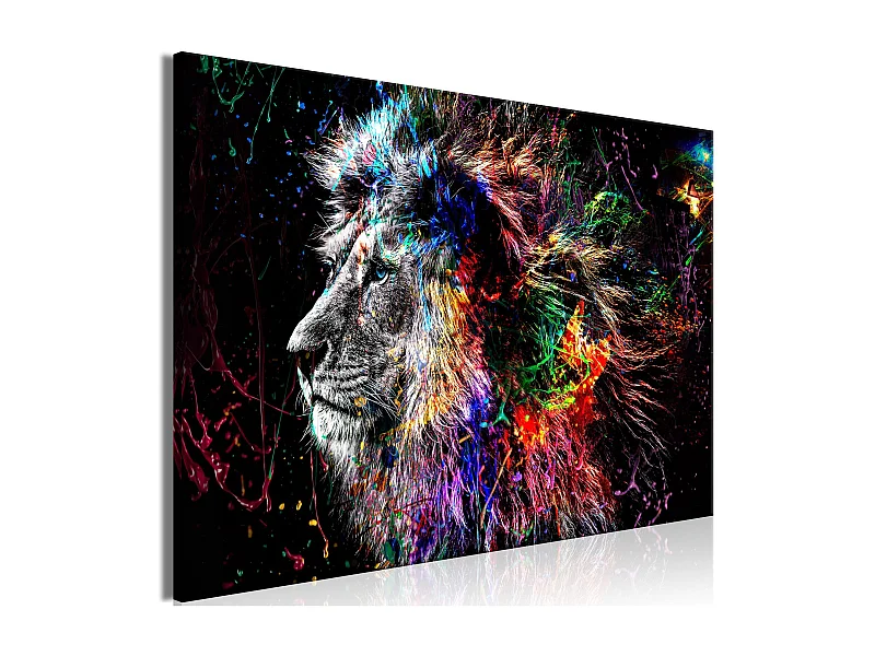 Tableau Crazy Lion Large - 120 x 80 cm