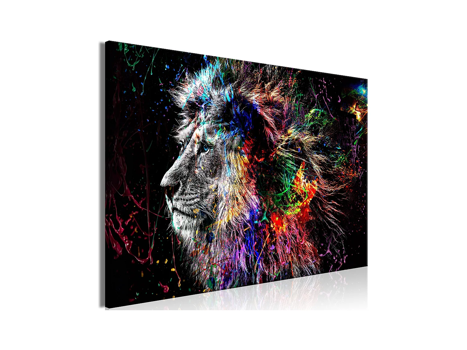 Tableau Crazy Lion Large - 120 x 80 cm
