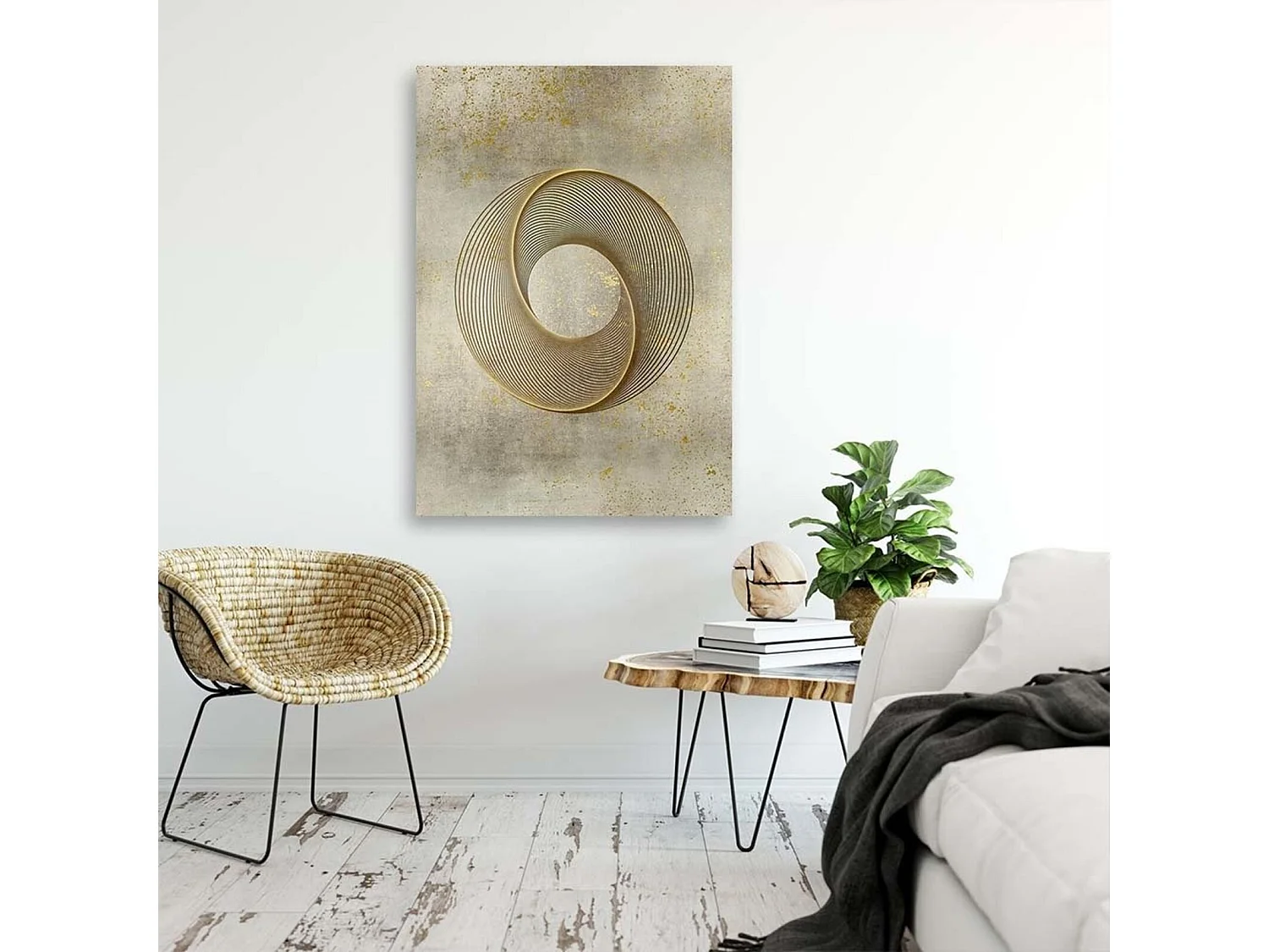 Tableau bois Cercle abstrait I - 40 x 60 cm