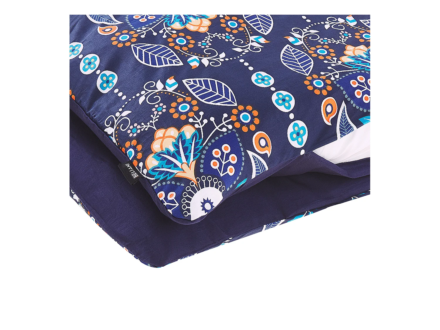 Komplet pościeli MADRONA Bawełna satynowa 155 x 220 cm Ciemnoniebieski