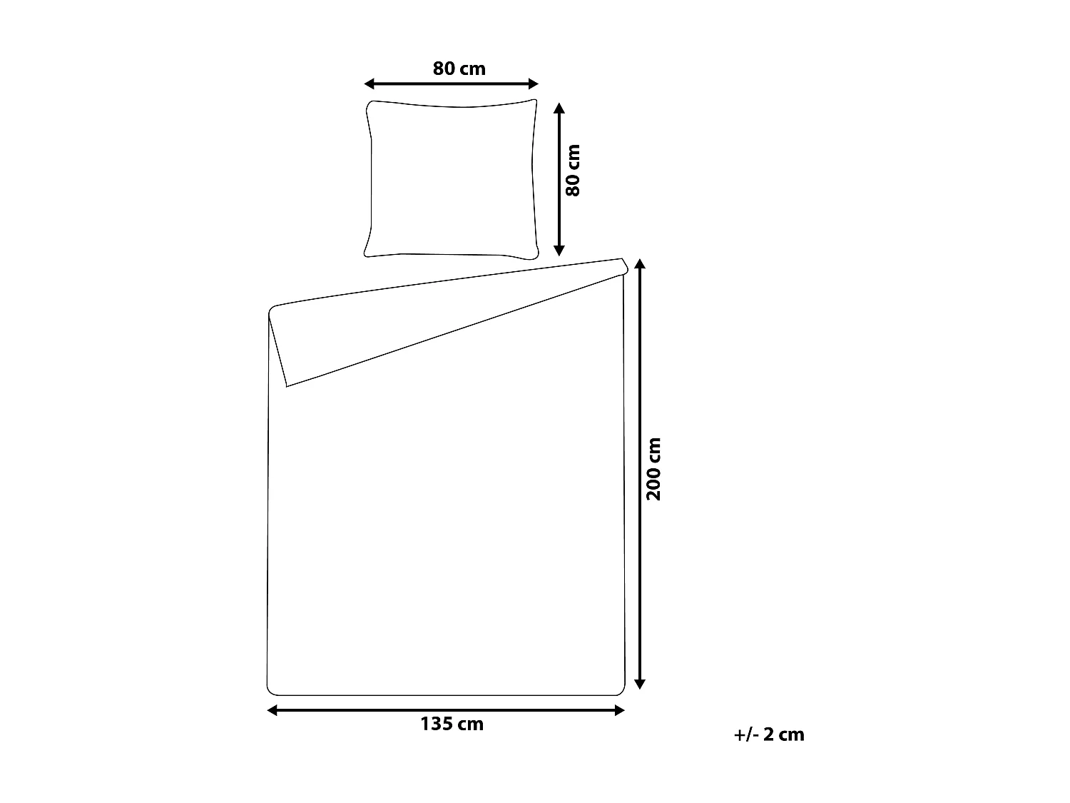 Conjunto de capas de edredão EVERGREEN Cetim de algodão 135 x 200 cm Azul claro