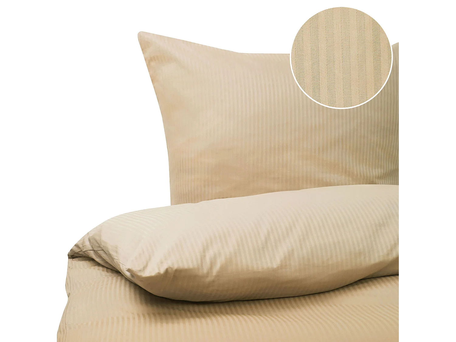 Dekbedovertrekset AVONDALE Satijn katoen 155 x 220 cm Beige