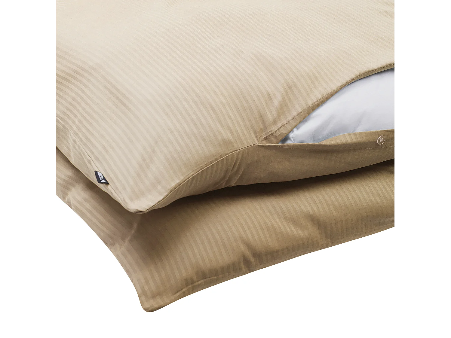 Dekbedovertrekset AVONDALE Satijn katoen 155 x 220 cm Beige